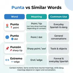 Punta vs Similar Words
