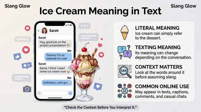 what does ice cream mean in slang