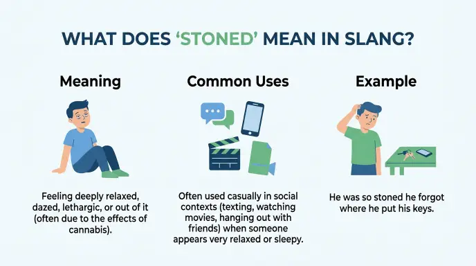 what does stoned mean in slang