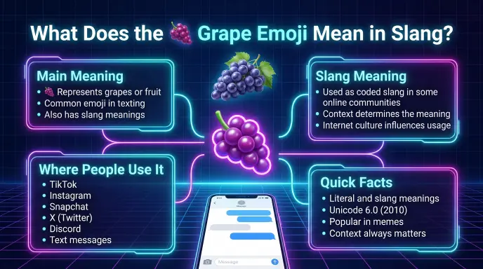 What Does the 🍇 Grape Emoji Mean in Slang?