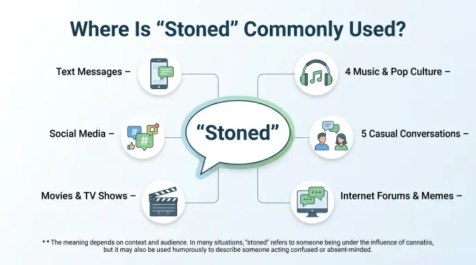 Where Is "Stoned" Commonly Used?