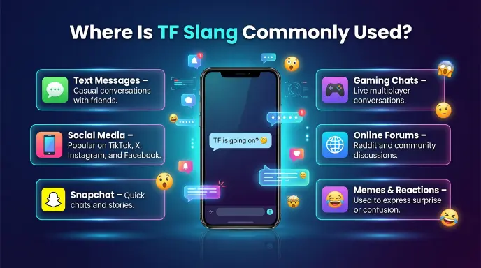 Where is TF slang commonly used?