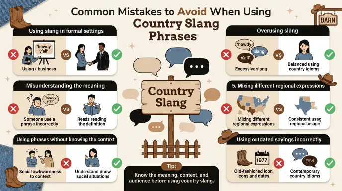 Common Mistakes to Avoid When Using Country Slang Phrases