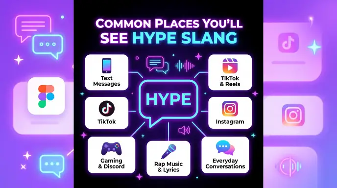 Common Places You'll See Hype Slang