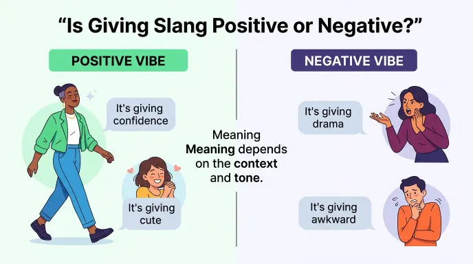 Is Giving Slang Positive or Negative?