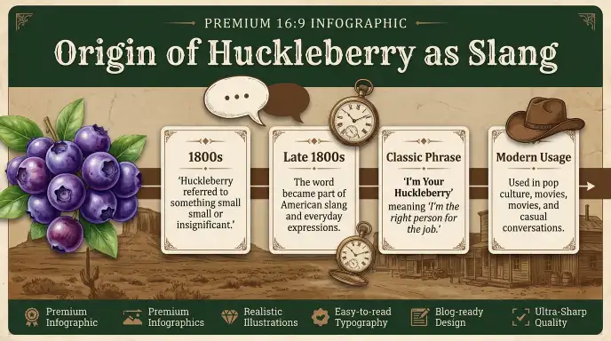 Origin of Huckleberry as Slang