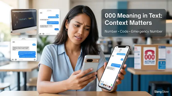 what does 000 mean in text